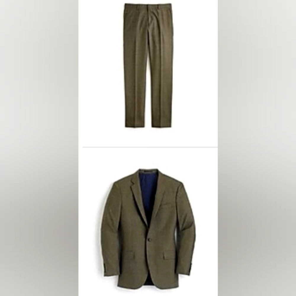 J. Crew Ludlow Suit in Herringbone American Wool